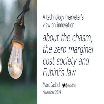 A technology marketer's view on innovation (2019)