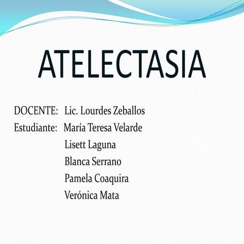 Atelectasia presentacion
