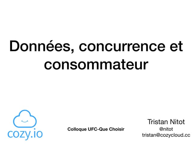 Données, Concurrence et Consommateurs