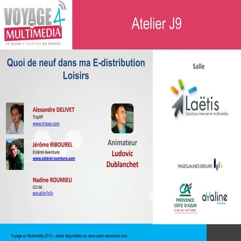 J9  E-DISTRIBUTION PRESTATAIRES DE LOISIRS