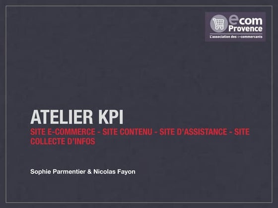 KPI e-commerce site contenu site d'assistance site de collecte d'infos