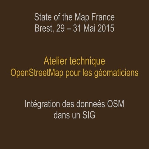Atelier osm brest 2015