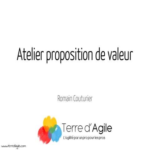 Atelier proposition de valeur