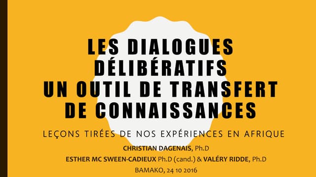 Les dialogues délibératifs: un outi...