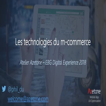 Atelier technologies m commerce par azetone