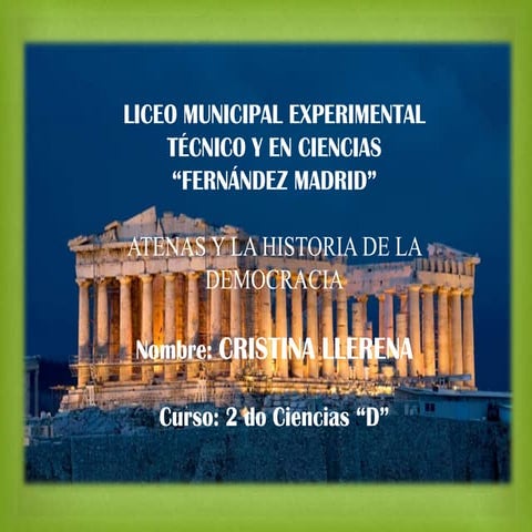 Atenas y la Historia de la Democracia | PPTX