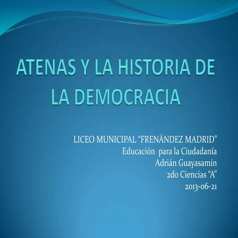 Atenas y la historia de la democracia | PPTX