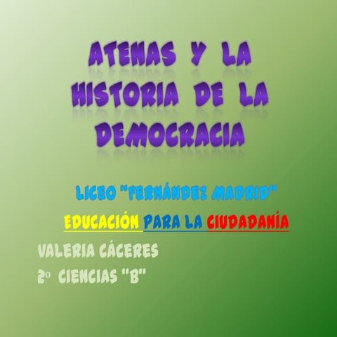 La historia de la Democracia en Atenas | PPTX