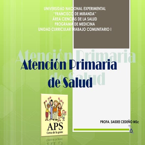 Atención Primaria de Salud Renovada | PPTX
