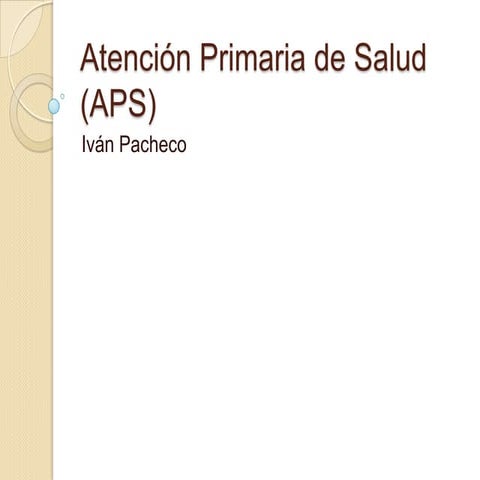 Atención primaria de salud | PPTX