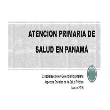 Atencion primaria de la salud | PPTX