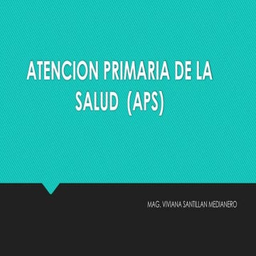 Propuesta de Atención Primaria en Salud para Maestría en Enfermería | PPTX