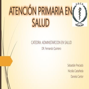 Atencion primaria de la salud | PPTX