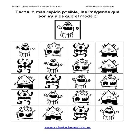 Atencion mantenida-tacha-las-imagnes-iguales-al-modelo