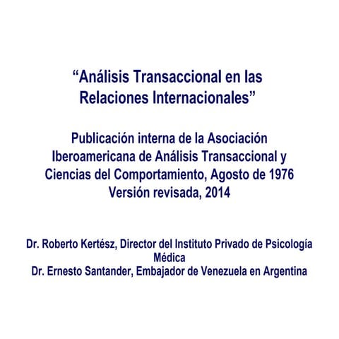 ATen las relaciones internacionales