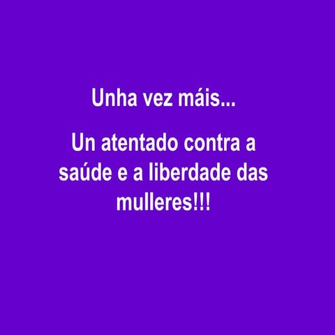 Atentado conta a saude