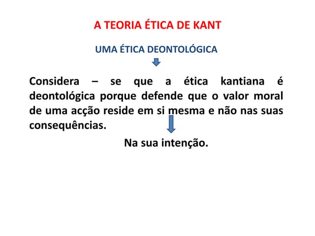 A teoria ética de kant