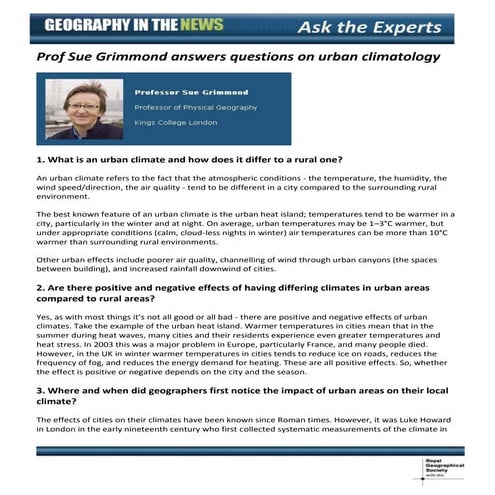 Ate urban climatology