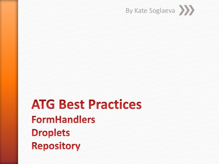 ATG Best Practices