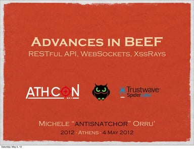 Advances in BeEF - AthCon2012