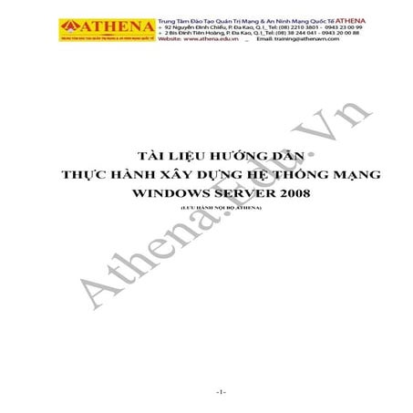 Athena lab+windows+2k8 | PDF