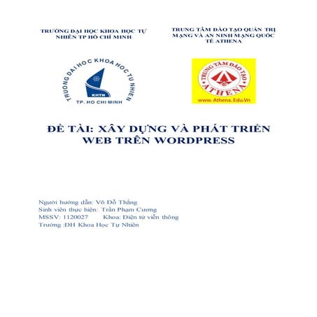 [Athena]Nghiên Cứu Và Xây Dựng Website Bằng Wordpress
