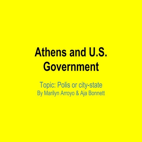Athen's and u.s. government  