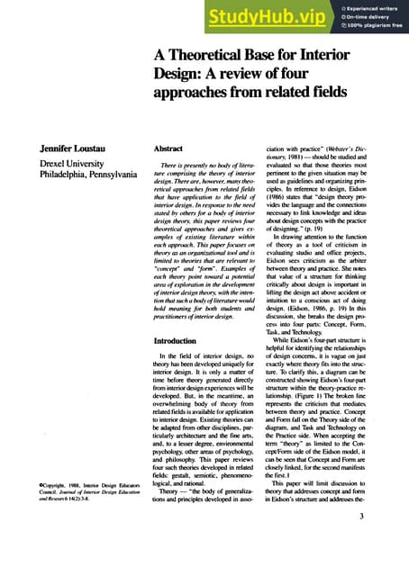 AZaitchik_EDRA_Applying Gibson's Affordance Theory | PDF | Interior ...