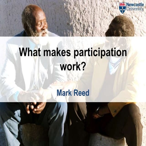 What makes stakeholder and public participation work?
