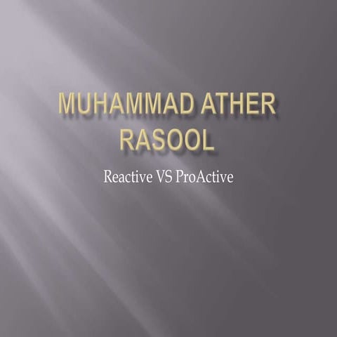 Ather Proactive Vs Reactive