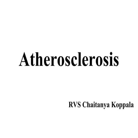 Pharmacotherapy of Atherosclerosis