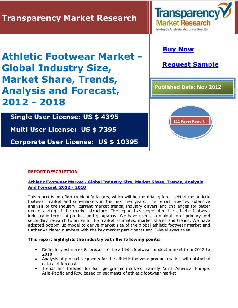 Athletic Footwear Market - Global Industry Size, Market ...