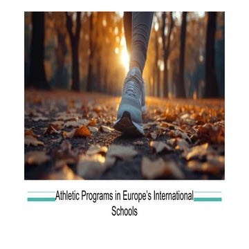 Athletic Programs in Europe’s International Schools.