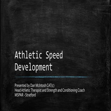 Athletic speed development 