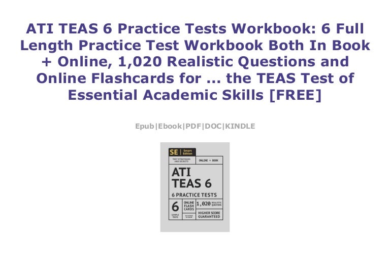 ATI TEAS 6 Practice Tests Workbook: 6 Full Length Practice Test