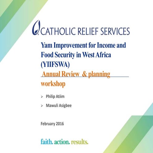 Yam Improvement for Income and Food Security in West Africa (YIIFSWA ...