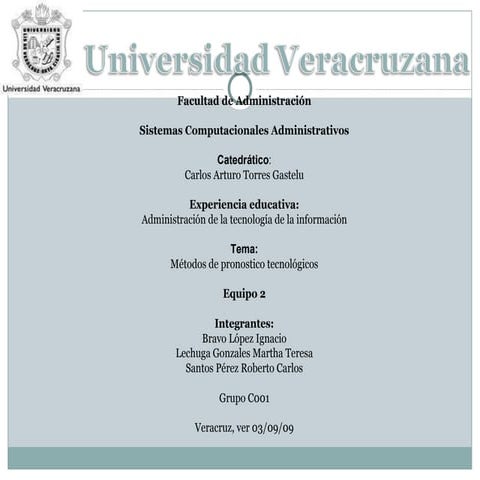 Metodos De Pronostico T.