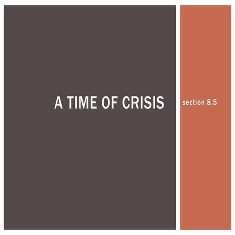 A Time of Crisis