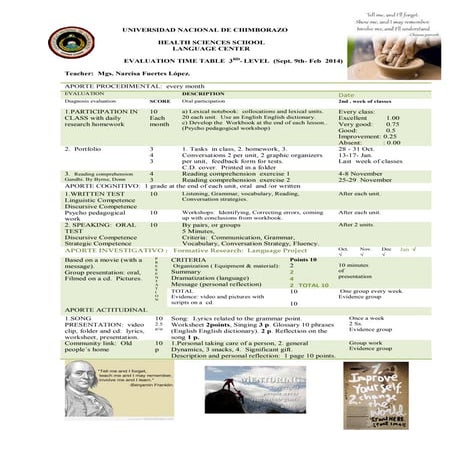A time table, sept, march 2014 para blog