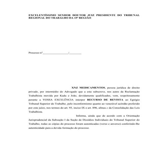 Modelo rerratificacao | DOC