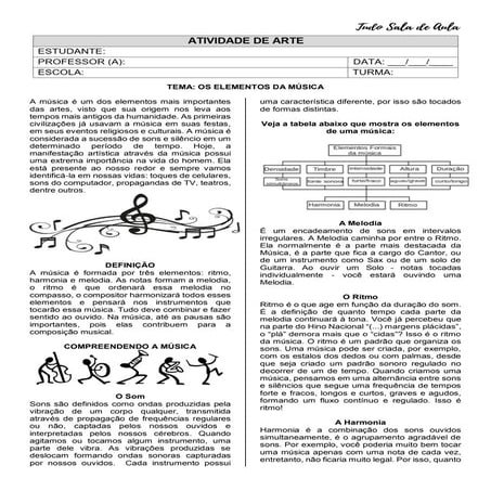 Atividade de Arte - Música | PDF