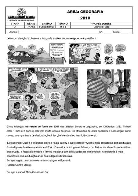 Atividade centro oeste gabarito.