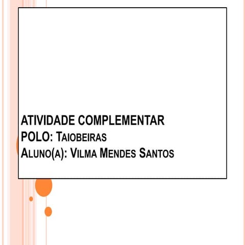 ATIVIDADE COMPLEMENTAR