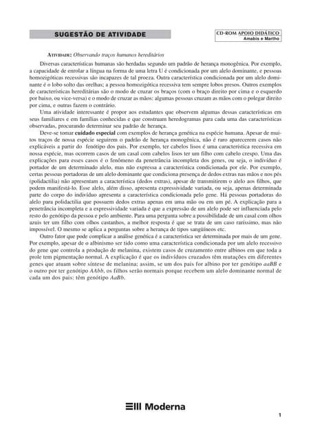 Atividade de genética