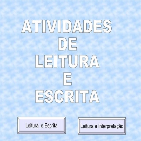 Atividade de leitura e escrita
