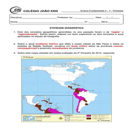 Atividade diagnóstica 9º