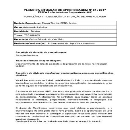 Atividade final   acionamentos