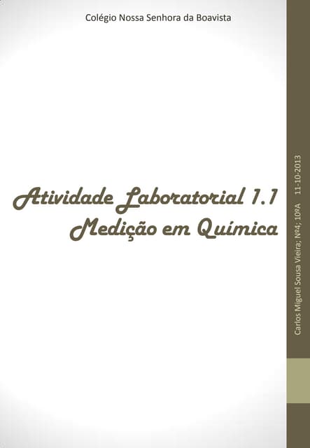 Relatório - Medição em Quimica