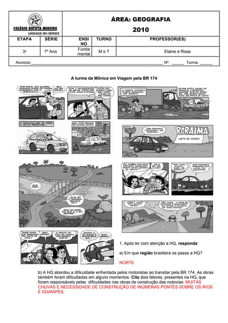 Atividade norte gabarito