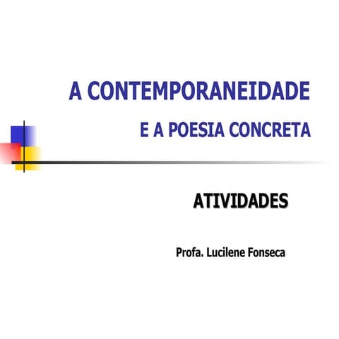 Atividades Contemporaneidade